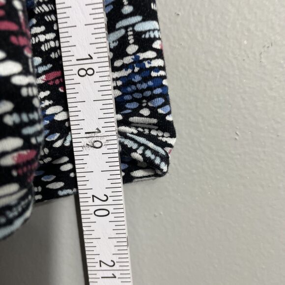 Chico’s Women’s Dress 3 Slit Bell Sleeve Jersey Knit Chevron Print 16/18 - Picture 3 of 10